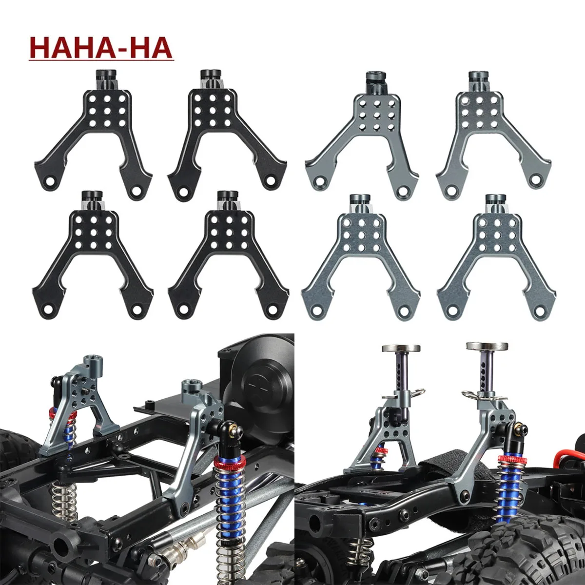 Rc Rock Crawler - 4 pezzi di alluminio anteriore ammortizzatore