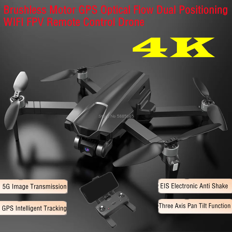 Drone Smart Rc Foldable - Professionale 4K GPS Ritorno FPV EIS