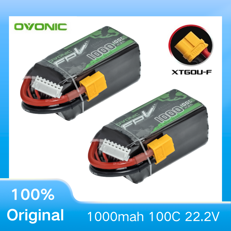 Nano Quad Fpv - 2 Pezzi Batteria LiPo OVONIC 1000mAh