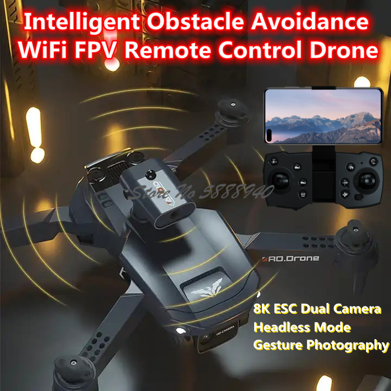 Drone Smart Rc Foldable - Evitamento degli ostacoli intelligente Pieghevole WIFI