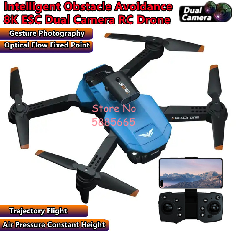 Drone Smart Rc Foldable - WIFI FPV Smart Evitamento Ostacoli 8K