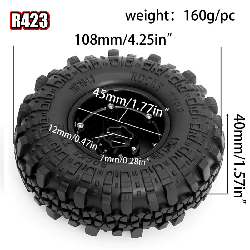 B05C-4PCS Beadlock Set di pneu - Rc Rock Crawler recensione e prezzo