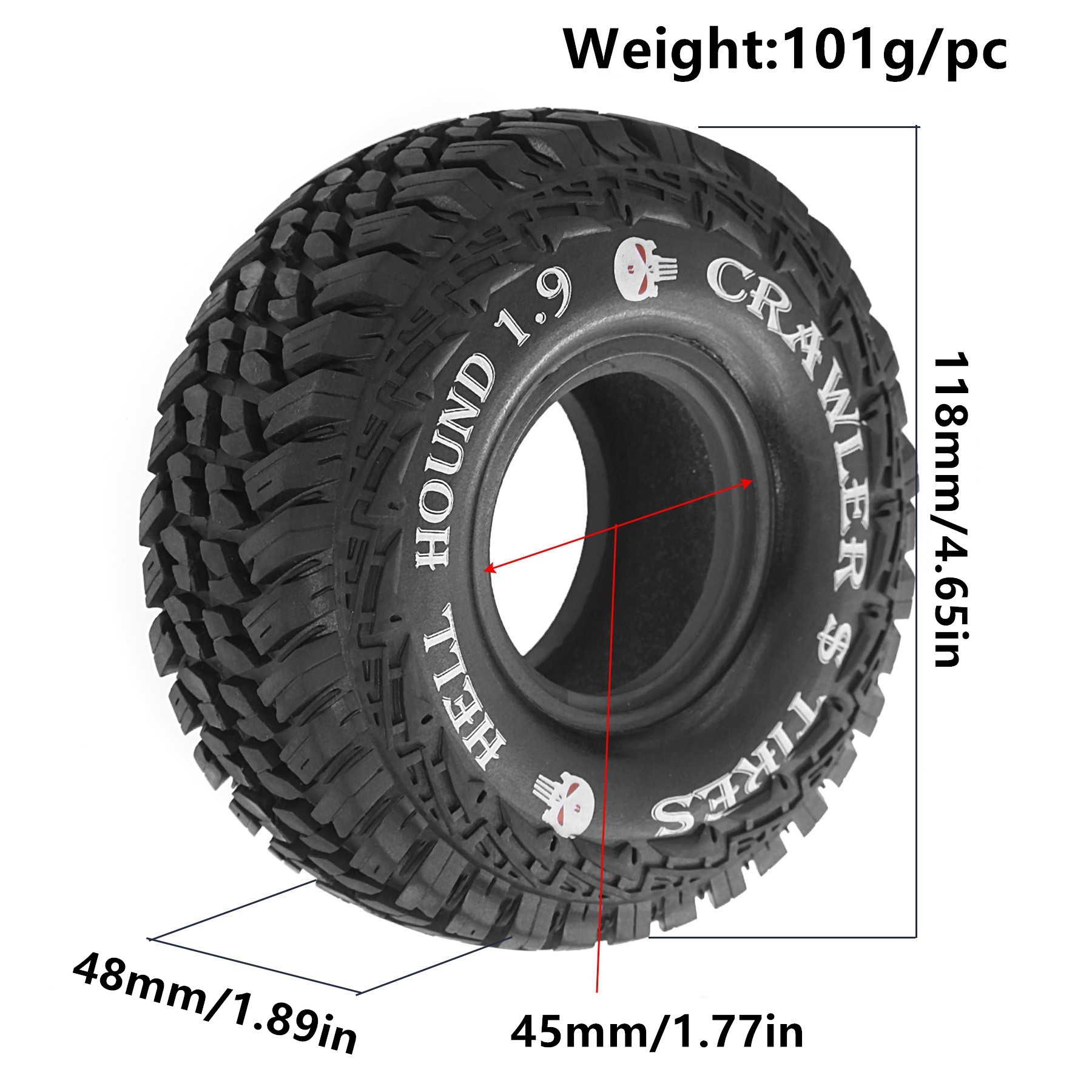 Pneumatici RC 1.9 in gomma 1/1 - Rc Rock Crawler recensione e prezzo