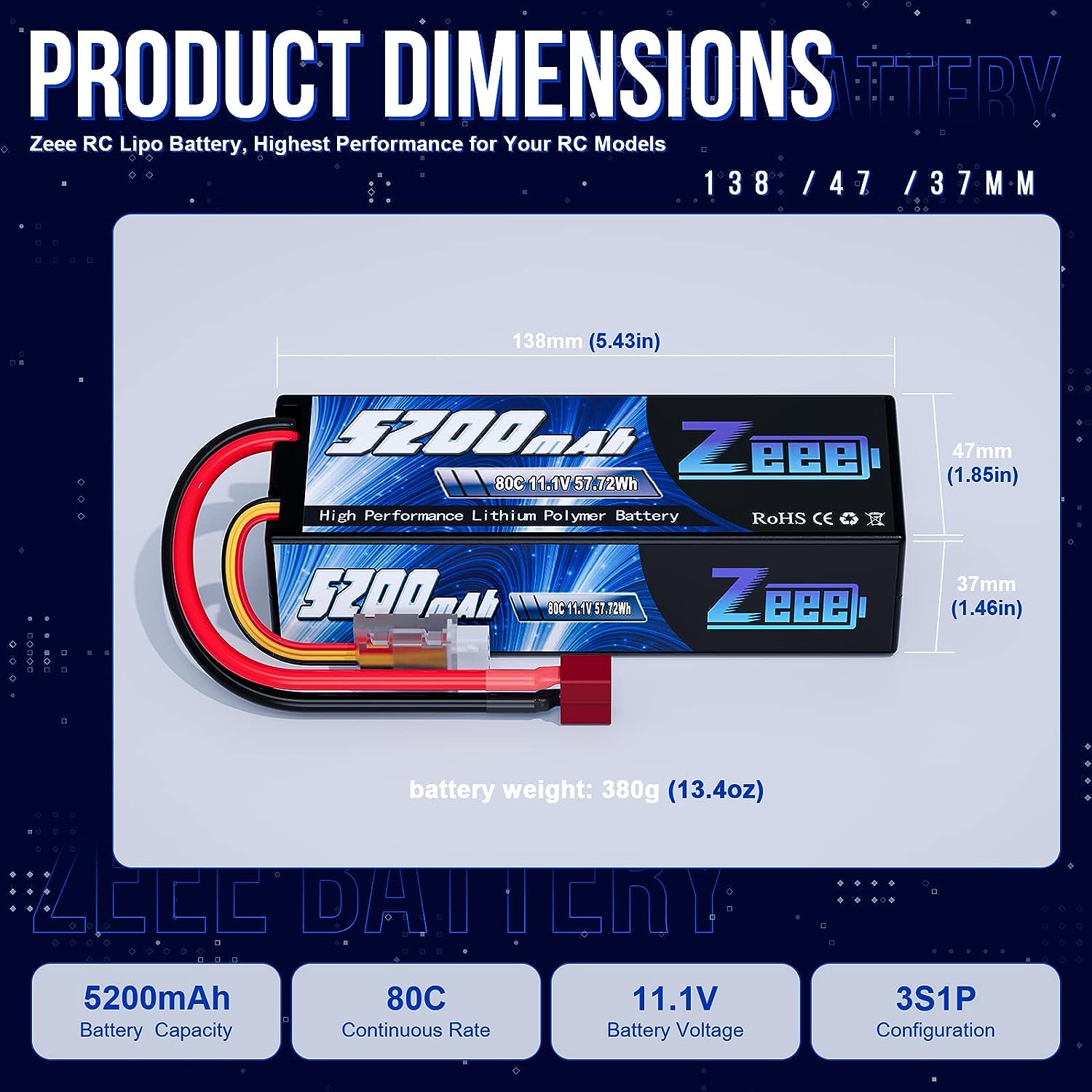 1/2pcs Zeee 3S 5200mAh Lipo Ba - Drone Rc Land recensione e prezzo