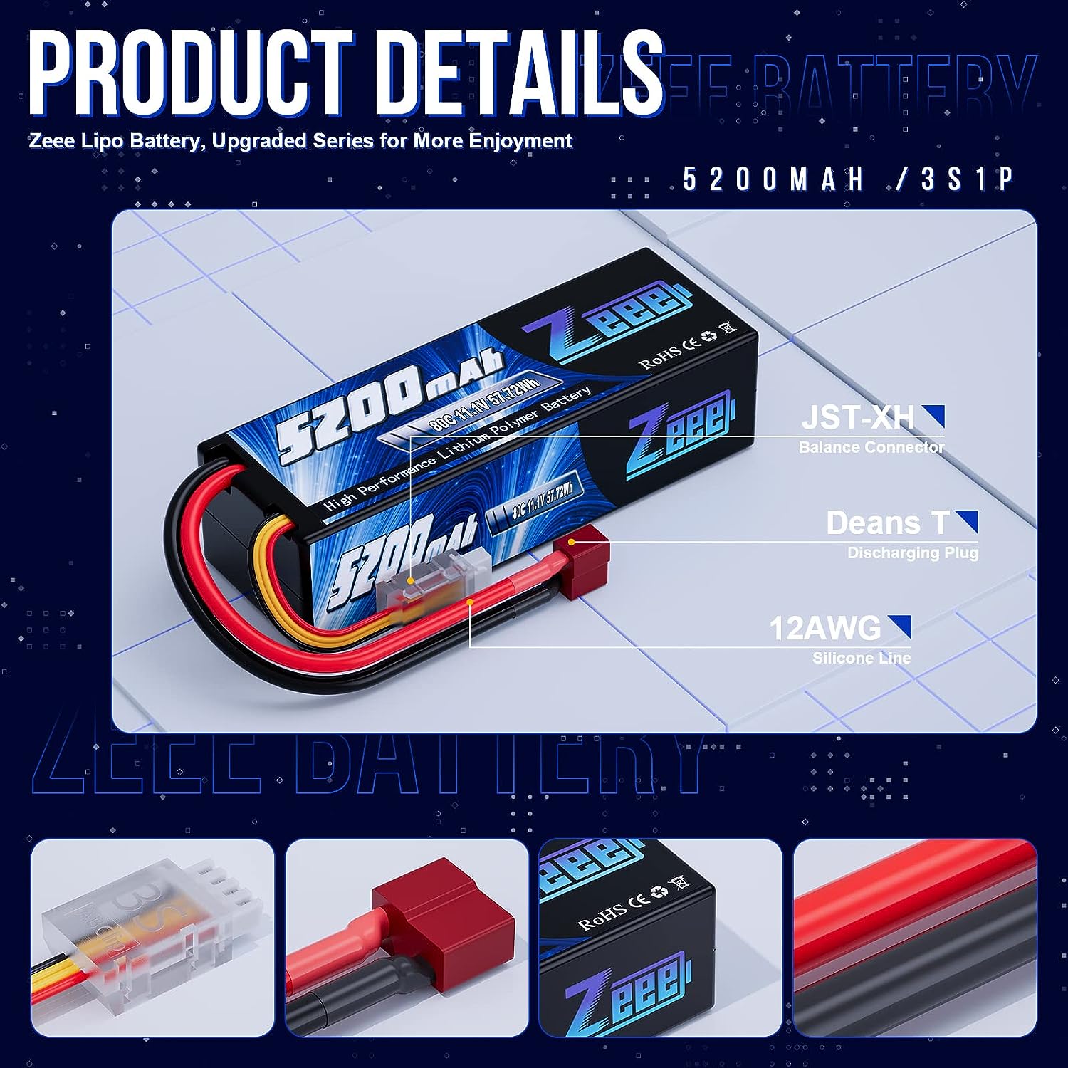 1/2pcs Zeee 3S 5200mAh Lipo Ba - Drone Rc Land recensione e prezzo