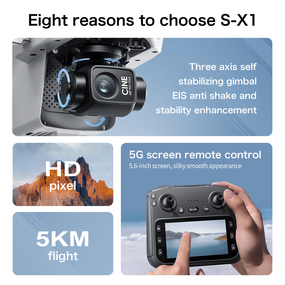 Drone Lenovo S-X1 8K HD Profes - Drone Rc Land recensione e prezzo