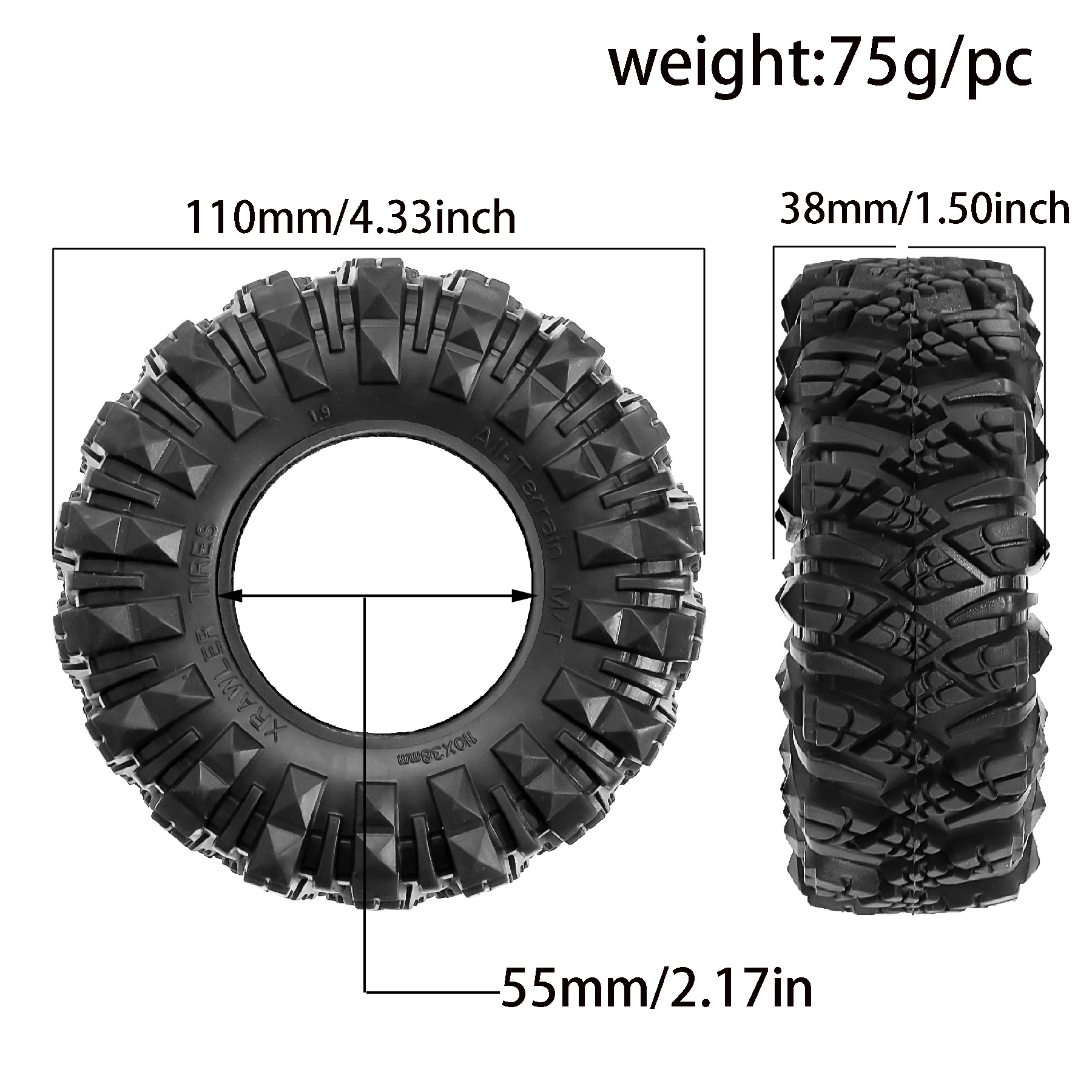 Pneumatici cingolati in gomma  - Rc Rock Crawler recensione e prezzo