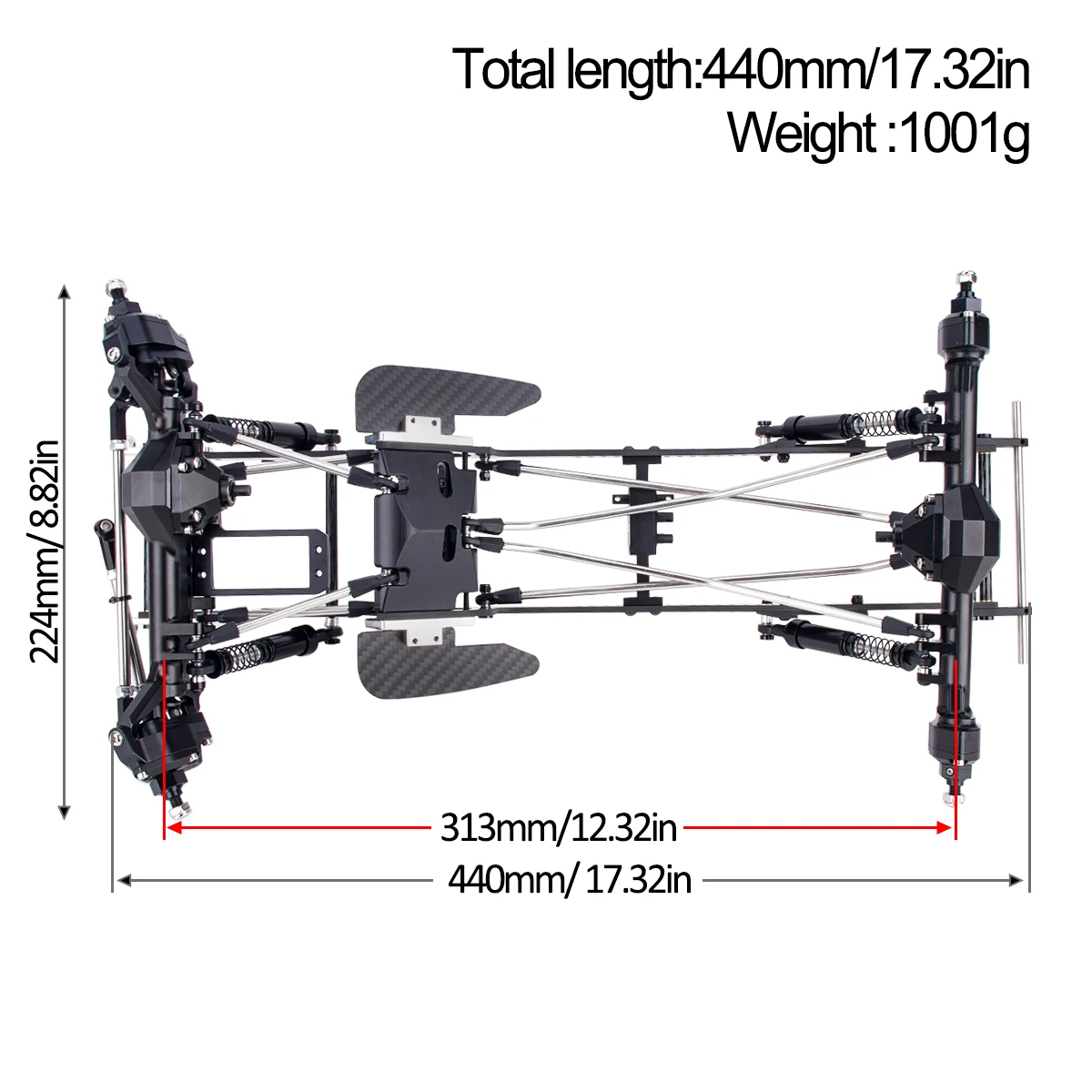 Kit Telaio in Fibra di Carboni - Rc Rock Crawler recensione e prezzo