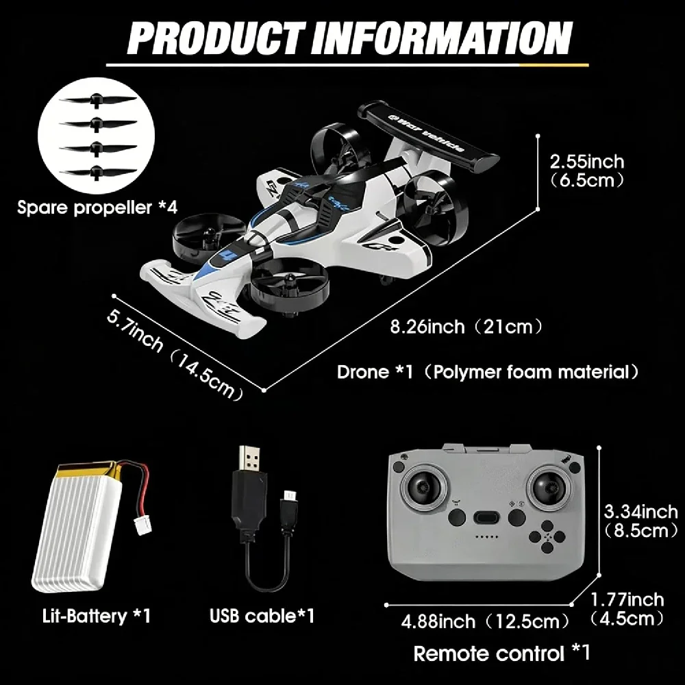 Drone RC 2 in 1 con Modalità T - Drone Rc Land recensione e prezzo