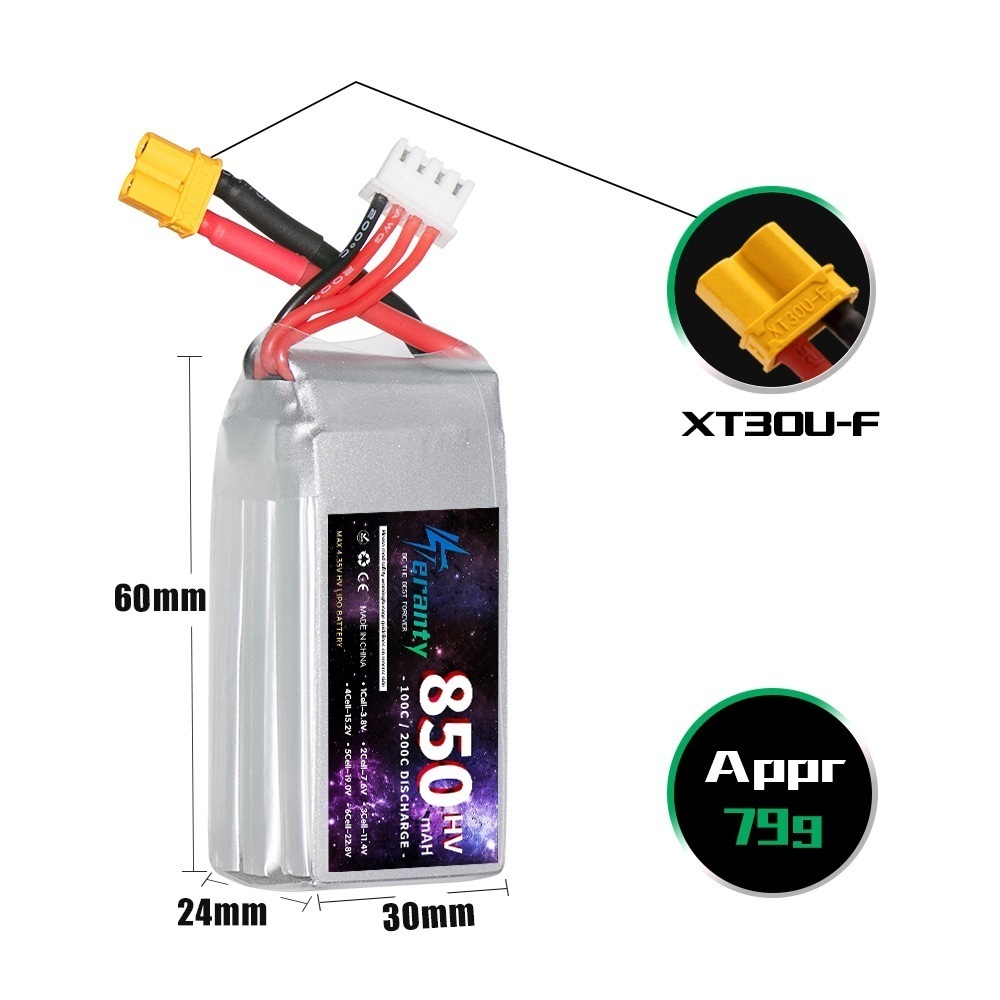 1/2/3PCS TERANTY 3S 11.4V Lipo - Nano Quad Fpv recensione e prezzo
